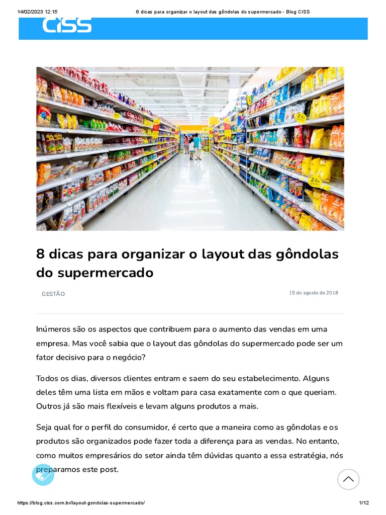 8 Dicas para Organizar o Layout Das Gôndolas Do Supermercado - Blog ...
