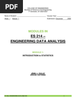 Eng'g Data Analysis Module 1