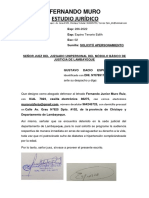 Fernando Muro Estudio Jurídico: Exp: 286-2022 Esp: Espino Tenorio Edith Esc: 02 Sumilla: Solicitó Apersonamiento