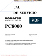 Komatsu Excavator Pc8000 12053 Service Manual