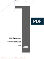Case Crawler Excavator 9020 Operators Manual