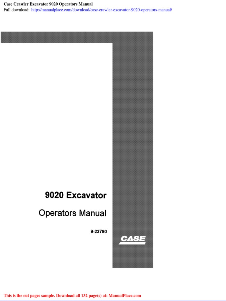 Case 9020 Excavator Weight