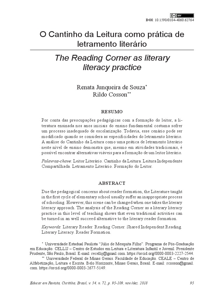 Incentivo A Leitura Pdf Bibliotecas Livros