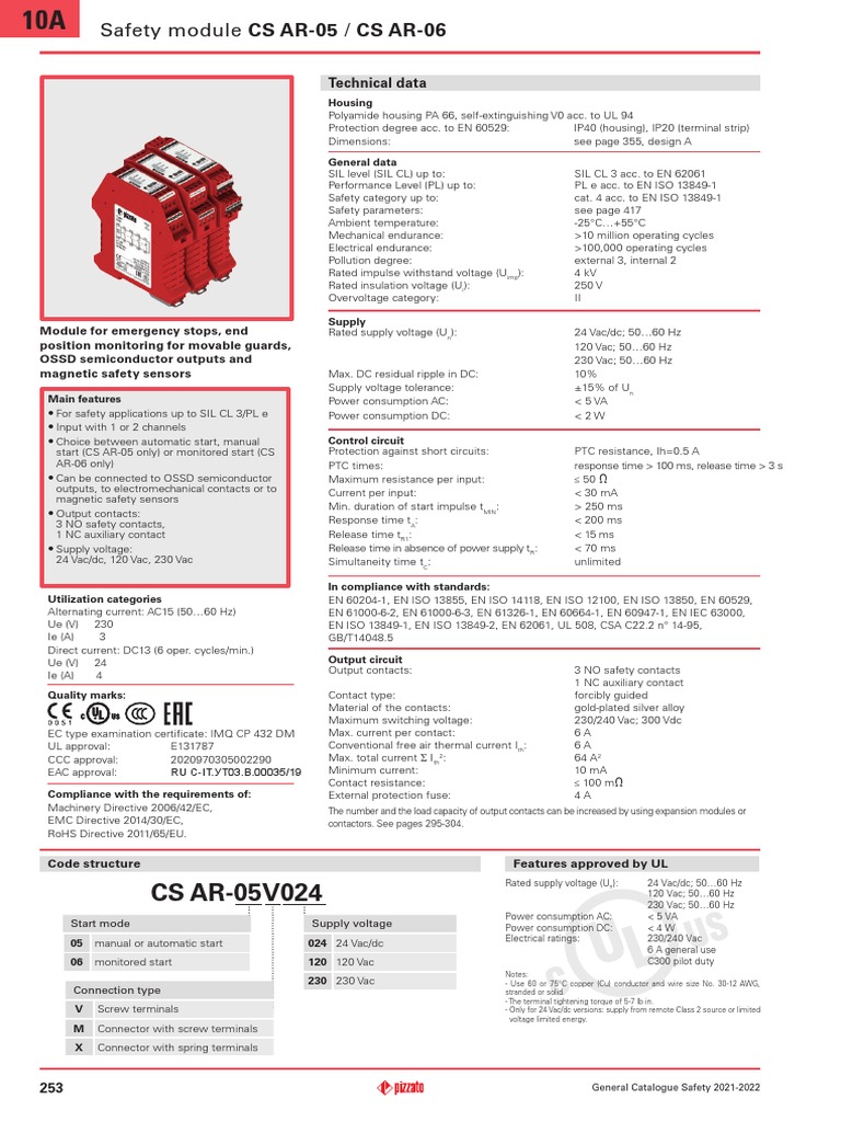 Safety Module CS AR-05 Overview | PDF