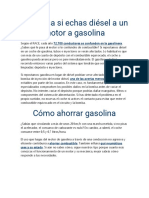 Qué Pasa Si Echas Diésel A Un Motor A Gasolina