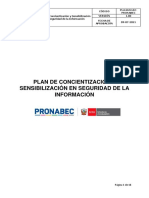 PLAN - SGSI.02-PRONABEC - Plan de Concientizacion y Sensibilizacion