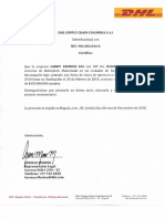 Certificacion Comercial DHL - Bogota