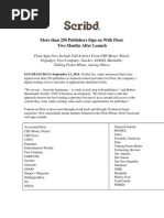 Download Float Press Release-More Than 250 Publishers Sign on With Float Two Months After Launch by Scribd SN65827809 doc pdf
