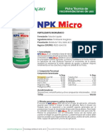 Formulabagro - Ficha Tecnica (NPK Micro)