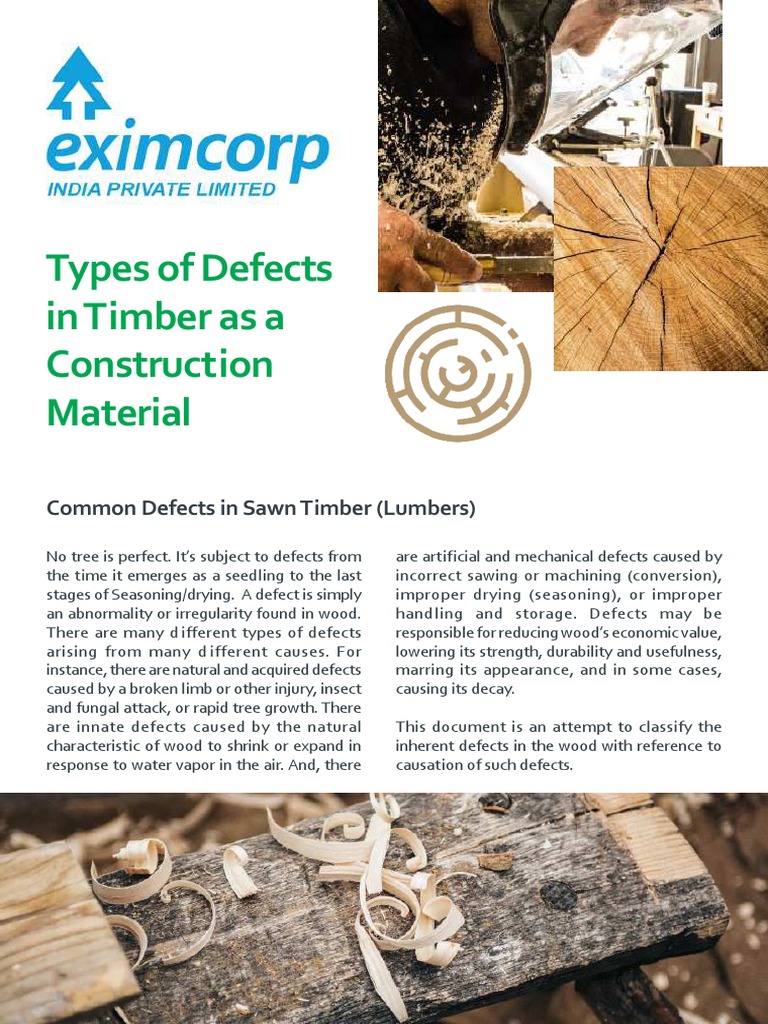 Wood Defects PDF Lumber Wood