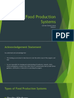 Food Production Systems New Director Seminar II