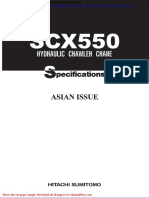 Hitachi Sumitomo Scx550 Hydraulic Crawler Crane Specifications