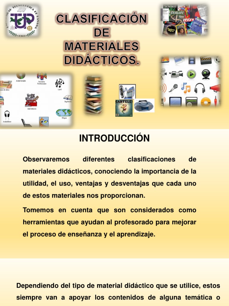 Clasificación de Materiales Didácticos | PDF | Enseñando | Aprendizaje