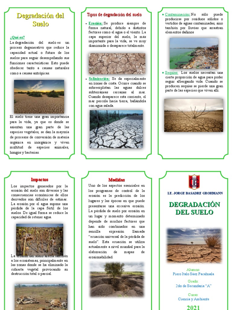 Tipos y causas de degradación del suelo | PDF | Suelo | Agua