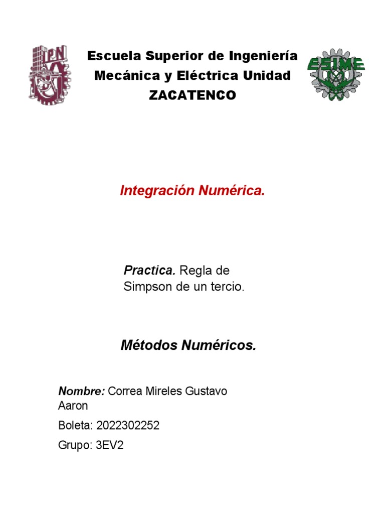 Regla de Simpson 13 | PDF