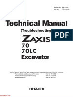Hitachi Zaxis 70 70lc Excavator Technical Manual