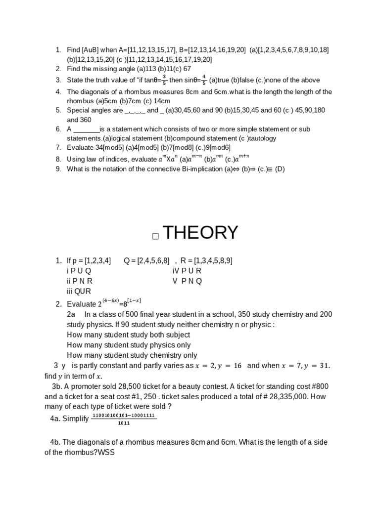 New Concept Mathematics For Jss3