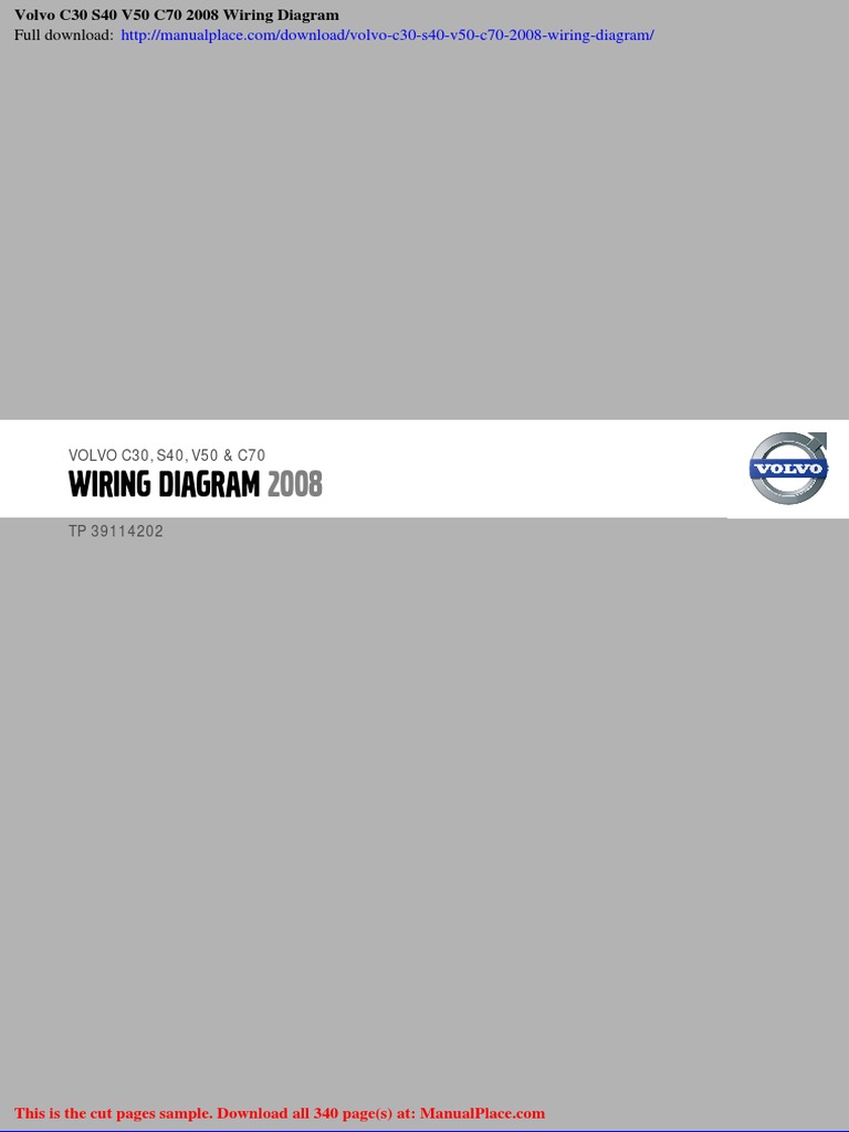 Volvo c30 s40 v50 c70 2008 Wiring Diagram | PDF