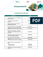 Calendario - Concurso Innovación Empresarial