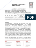 Acuerdo de Confidecnialidad y de No Divulgacion de Informacion Privilegiada Hoja Corporativa