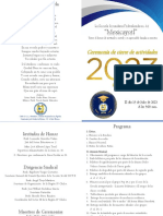 Invitacion Cierre de Actividades Secundaria Mexicayotl 2022-2023.