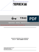 Terex Tr40 Operation Safety Maintenance