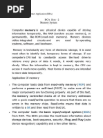 BBA SEM II Memory System by Dr. Rakesh Ranjan