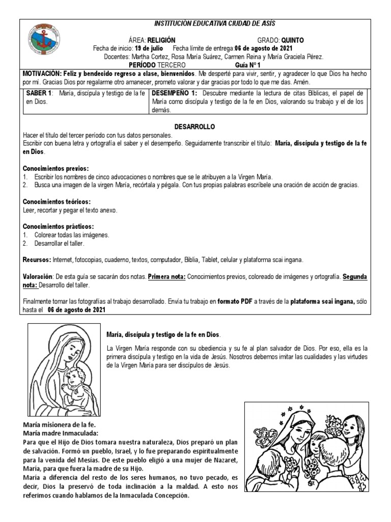 María: Modelo de Fe y Obediencia | PDF | María, madre de Jesús | Fe