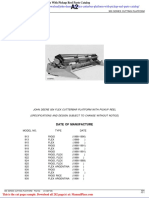 John Deere 924 Flex Cutterbar Platform With Pickup Reel Parts Catalog