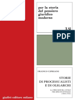 Per La Storia Del Pensiero Giuridico Modeno - Franco Cipriani