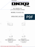 Condor Scissors Lift v1433 v1833 Ops 92377 Parts Book