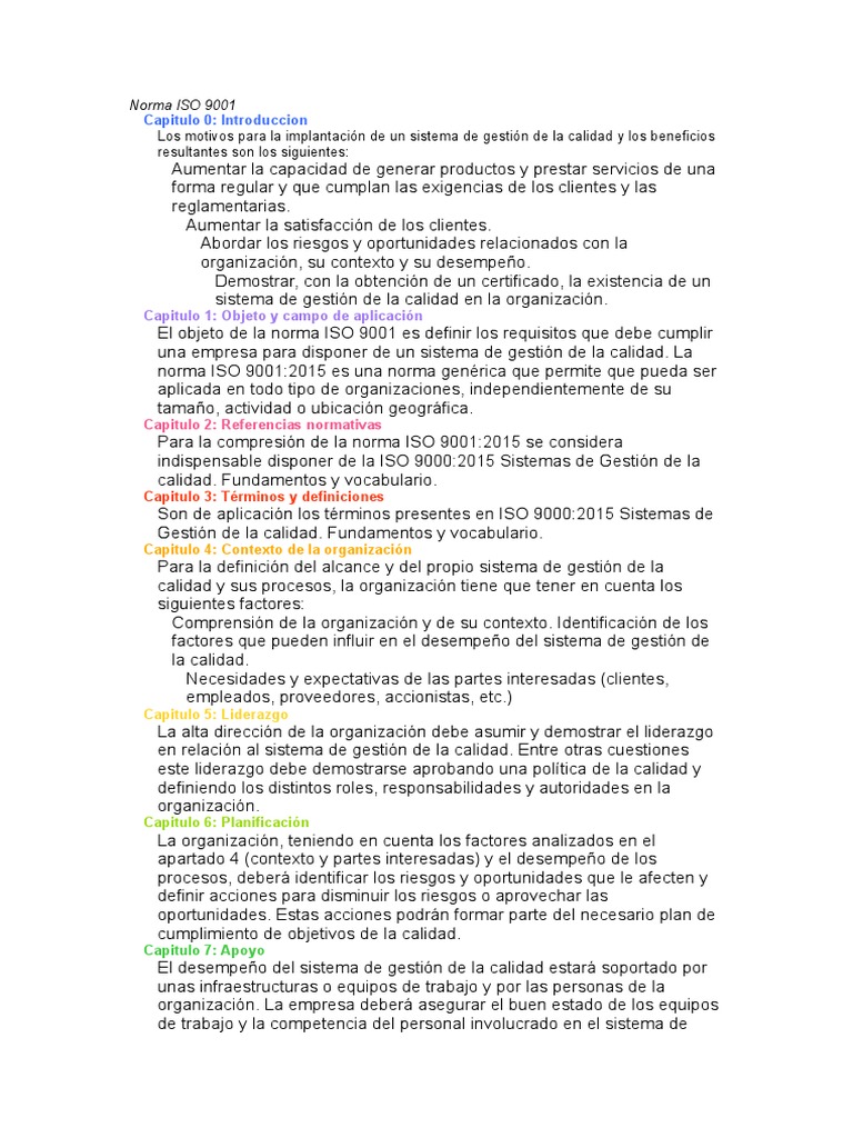 Guía Completa sobre la Norma ISO 9001 | PDF | Calidad (comercial ...