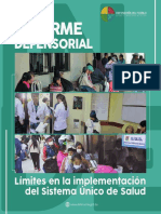 Informe Defensorial Limites en La Implementacion Del Sistema Unico de Salud