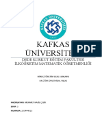 Kafkas Üniversitesi: Dede Korkut Eğitim Fakültesi İlköğretim Matematik Öğretmenliği