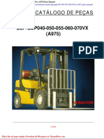 Yale Model GLP GDP 040 050 055 060 070vx A975 Parts Manual