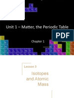 3 - Atomic Mass and Isotopes