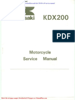 Kawasaki KDX 200 89 A 94 Service Manual
