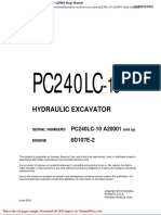 Komatsu Crawler Excavator Pc240lc 10 a20001 Shop Manual