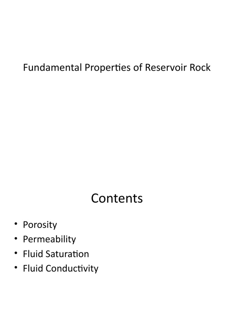 Key Properties of Reservoir Rock | PDF | Porosity | Sandstone