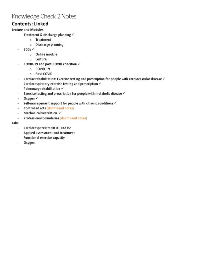 Unit 3 Knowledge Check 2 PDF Electrocardiography Heart