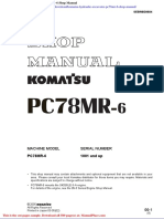 Komatsu Hydraulic Excavator Pc78mr 6 Shop Manual