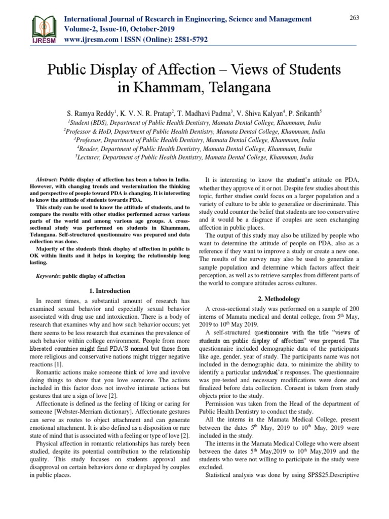 Public Display of Affection | PDF | Survey Methodology | Social Psychology