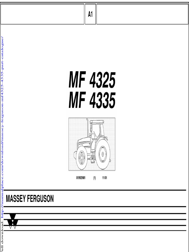 Massey Ferguson Mf4325 4335 Part Catalogue | PDF | Machines ...