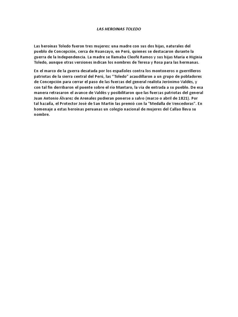 Las Heroinas Toledo PDF