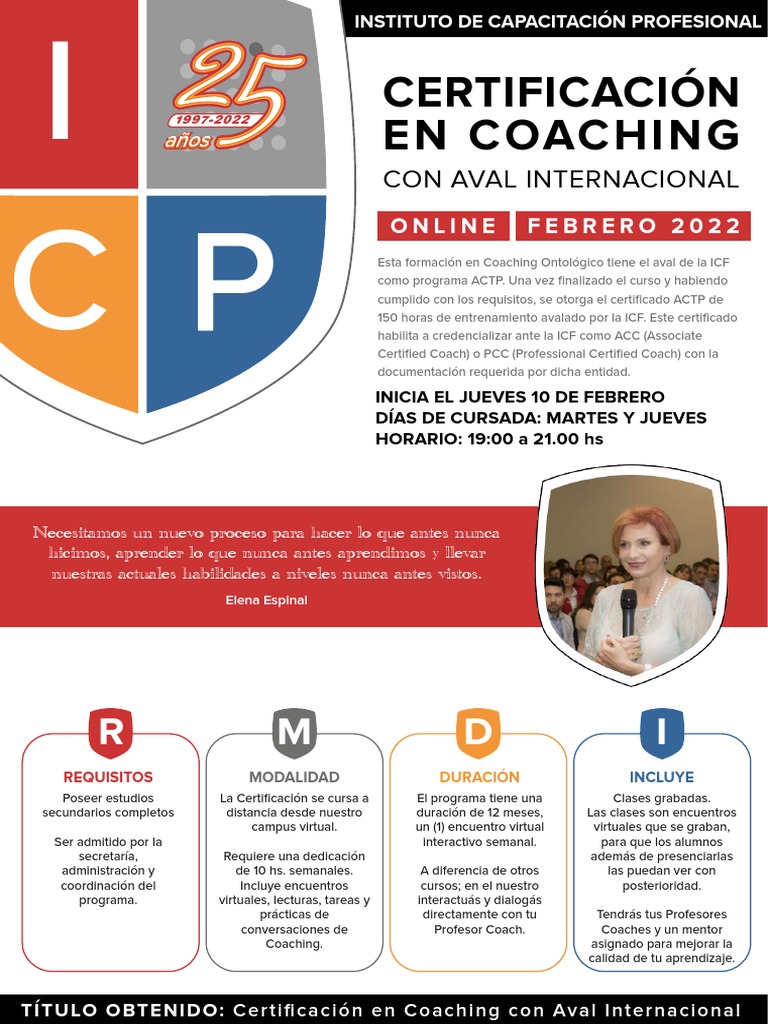 2 CURSO DE COACHING CON CERTIFICACIONAL INTERNACIONAL Febrero2022