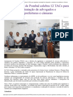 Promotoria de Pombal Celebra 12 TACs para Regularizar Contratação de Advogados e Contadores