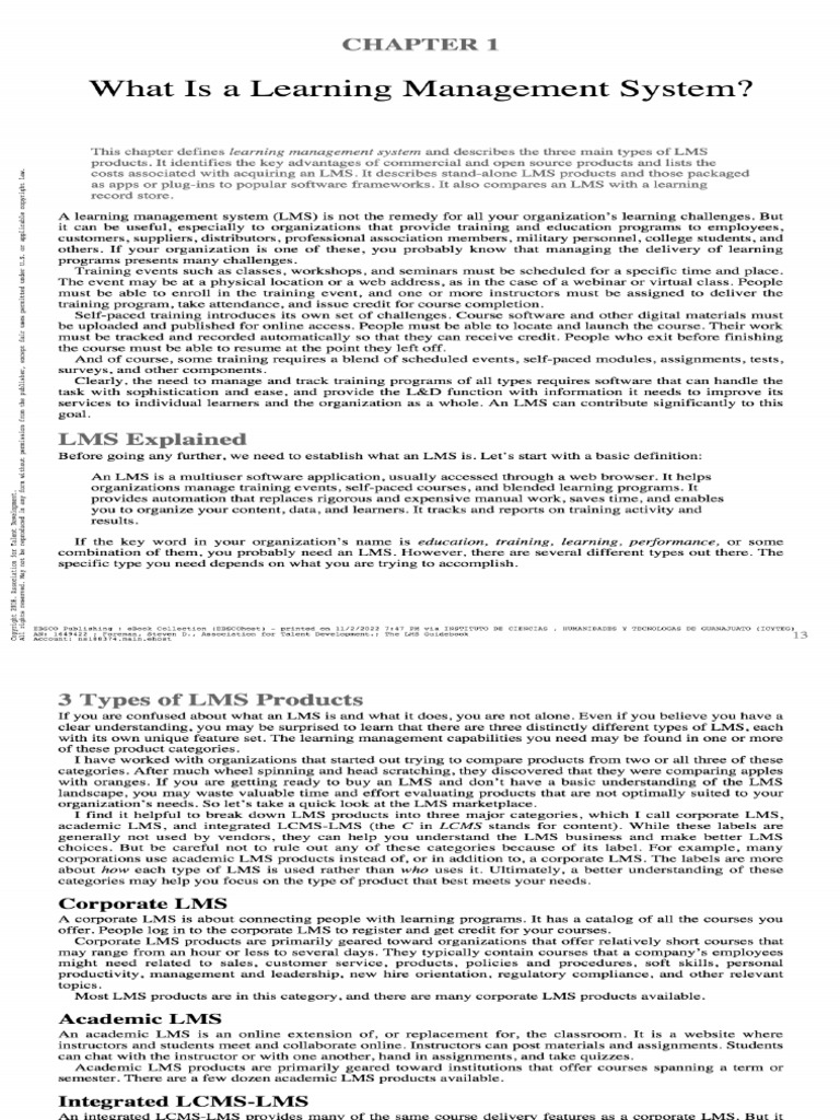 The LMS Guidebook CAP.1 | PDF