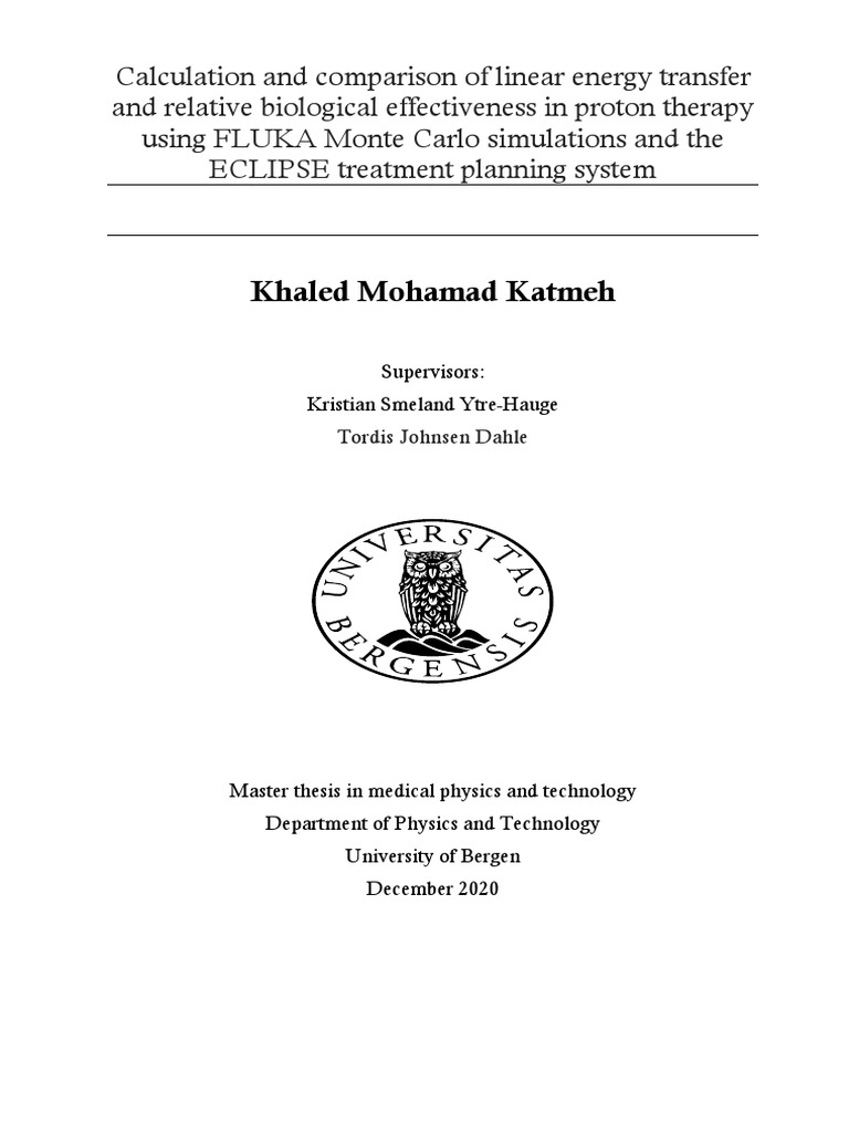 RBE and LET in Proton Therapy Analysis | PDF | Radiation Therapy ...