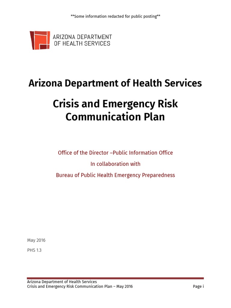 Arizona Emergency Risk Communication Plan | PDF | Incident Command ...