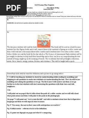 Reading Lesson Plan